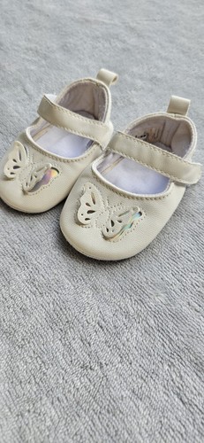 Baby girl white leather look - white,