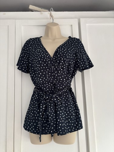 Bravissimo navy polka dot wrap - polka,