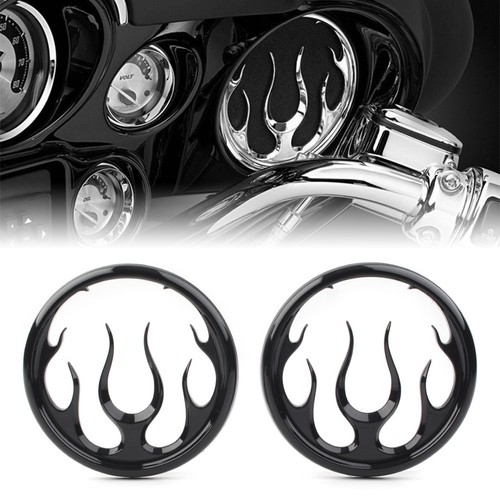 Black flame speaker grill - flame,