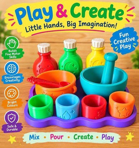Kids potion making - making, sensory