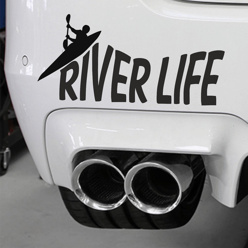 Kayak canoe decal - canoe,