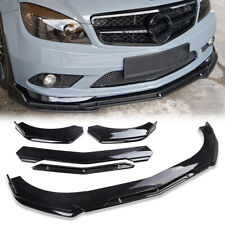 Front Bumper Lip Spoiler Boby Kit Splitter Glossy For Mercedes-Benz C-Class W204