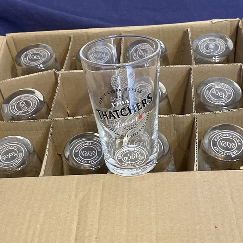 Thatchers half pint glasses - 12,