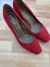 Ladies HOBBS Red Suede Heeled