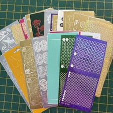 46 Peel Off Sticker Embellishments Card Making Scrapbooking Craft Mixed Colours