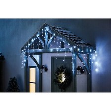 720 Bright White LED Timer Icicle String Lights Christmas In/Outdoor Ex Display