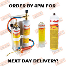 CASTOLIN PORTABLE OXYGEN & PROPANE/BUTANE FUEL BRAZING SET 3000 DEGREES MINI KIT