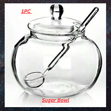 Transparent Glass Candy Jar with Lid, Sugar Bowl Living Room Dried Fruit Jar