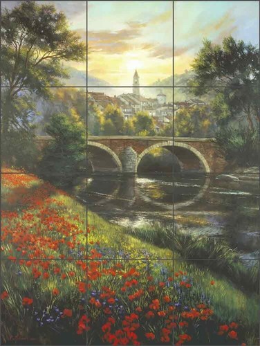 Mountain valley tile - mountain,