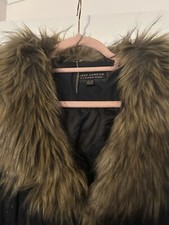 Michelle Keegan For Lipsy Size 14 Jacket With Faux Fur Collar