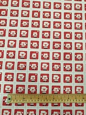 Christmas Fabric - Santa Stamp