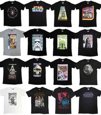 Official Star Wars T Shirt Mens Return of the Jedi R2D2 Vader Stormtrooper New