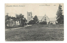 Trevethin Church, Pontypool, Monmouthshire, Wales, Postcard.