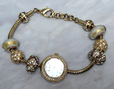 Accurist Ladies Charmed Watch Gold tone Working New Battery