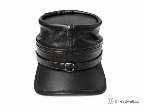 Leather civil war kepi cap - civil,