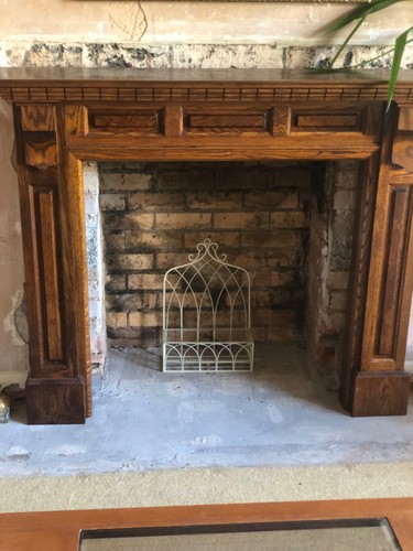 Oak effect - effect, fireplace