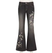 Jeans Flared Low rise Black