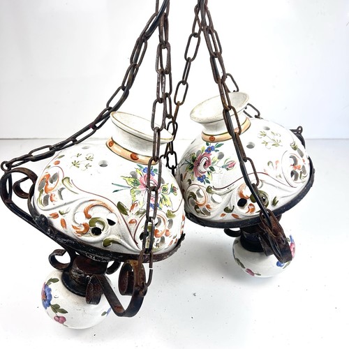 Pair vintage hand painted - pair,