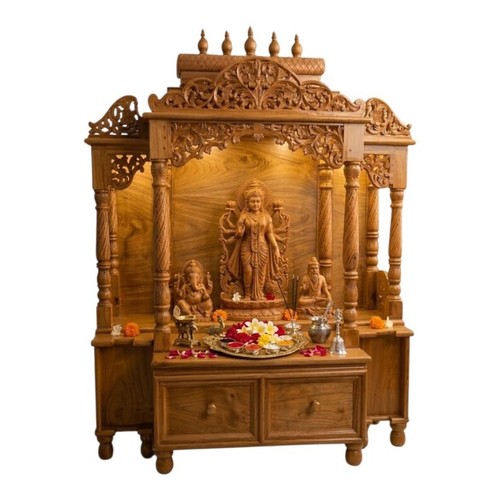 Handmade wooden pooja mandir - wooden,