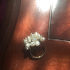 Azuni pearl cluster ring