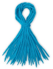 Handmade Turquoise Wool Dreadlocks - Double Ended Merino Hair Extensions 😊