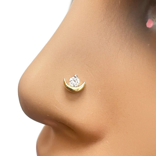 Crescent moon round diamond - crescent,