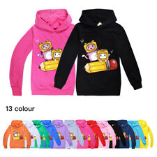 Kids Boys Girls LANKY BOX Print Casual Hoodie Pullover Jumper Tops Sweatshirt