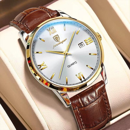 Men leather quartz - leather,