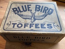 Vintage Blue Bird Toffees Advertising Cardboard Box