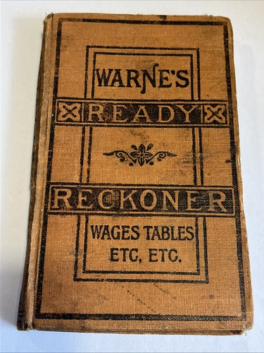 Warner ready reckoner book - warner’s,