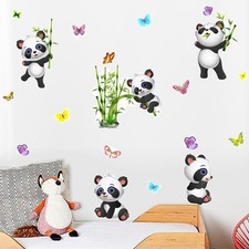 Panda Wall Sticker for Bedroom Themed Stickers Children's Cartoon Animal