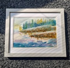 Watercolour painting landscape - watercolour,