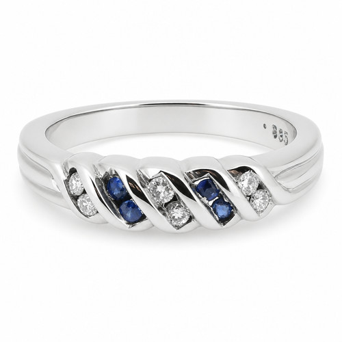 14ct white gold sapphire - 14ct,