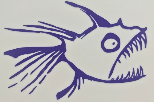 Vinyl hot tuna fish - fish, decal