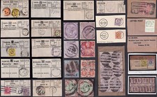 GB PARCEL POST Labels + Dockets 1893-1972 Stamps Postmarks ...PRICED as SINGLES