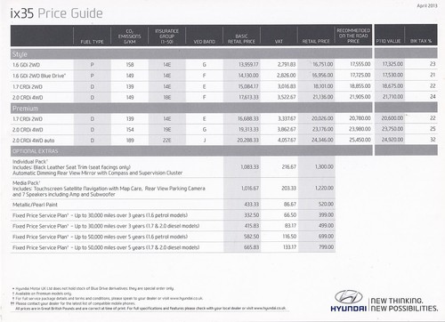Car price list brochure - price,