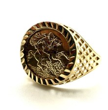 9ct Gold George Dragon Ring Gold St. George Pinky Ring Emerador Maximiliano GIFT