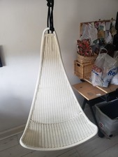 IKEA Swing Chair Plastic Garden Hanging Seat White/cream