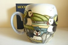 Vintage Moorcroft Puffins Mug. Designed by Sally Tuffin. VGC