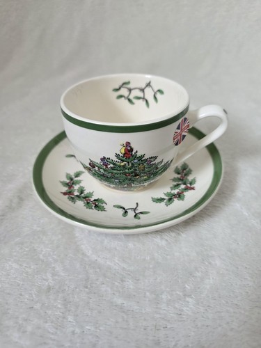 Spode christmas tree tea - tea, cup