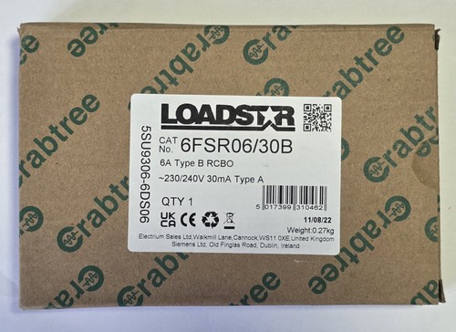 Crabtree loadstar 6fsr06 30b - crabtree, 6fsr06/30b
