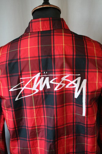 Vtg stussy red check - vtg, plaid