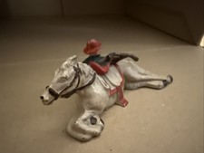 Johillco (John Hill & Co) Cowboy Firing Behind Horse Lead Figure Made In England