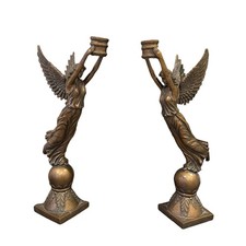 Pair Large Art Deco Angel