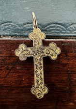 Victorian 9K Rose Gold Cross