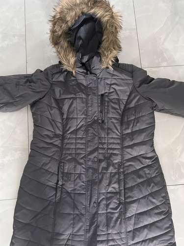 Grey long padded - padded, parka
