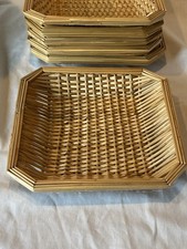 Vtg Woven Wicker Straw Woven