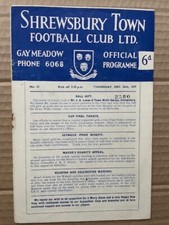 Shrewsbury Town V Walsall 1957-1958