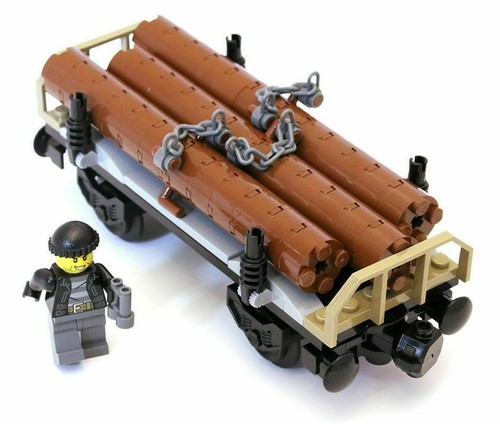 Lego train log wagon - wagon, &