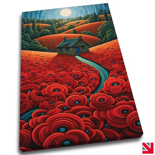 Artistic red poppy field - poppy,